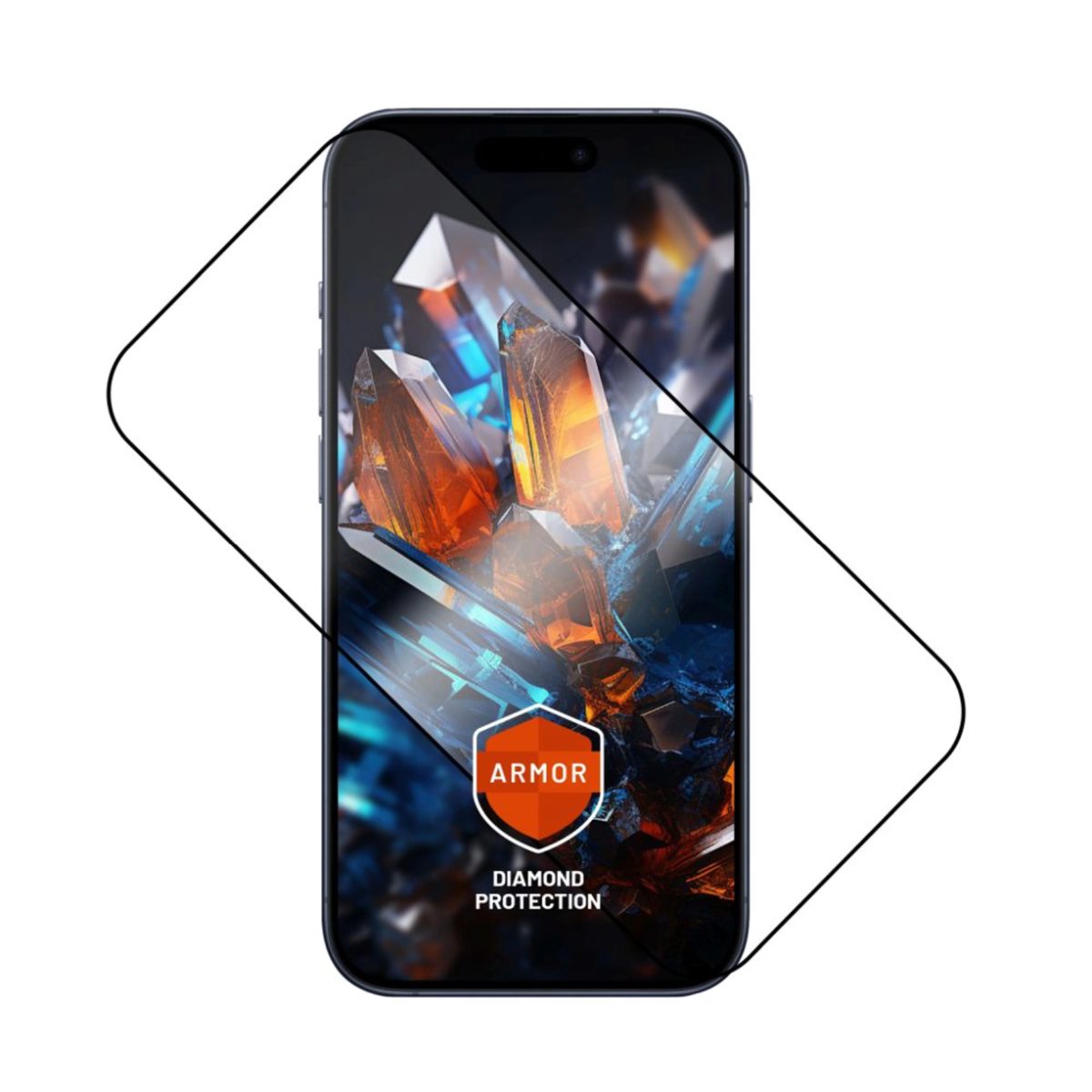 Fixed Screen protector, Apple, iPhone 17 Pro, Tempered glass, Black, Armor with Anti-dust applicator and AR layer