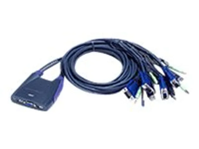 Aten 4-Port USB VGA/Audio Cable KVM Switch | Aten | 4-Port USB VGA/Audio Cable KVM Switch (0.9m, 1.2m)