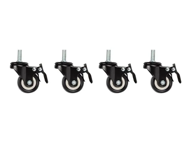 Lanberg | Castors with thread and brake for wall mounting cabinets, 4 pcs | AK-1601-B