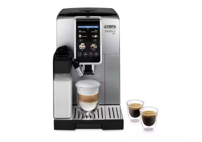 Coffee Maker, Dinamica Plus ECAM380.85.SB, Pump pressure 15 bar, Built-in milk frother, Automatic, 1450 W, Stainless Steel/Black