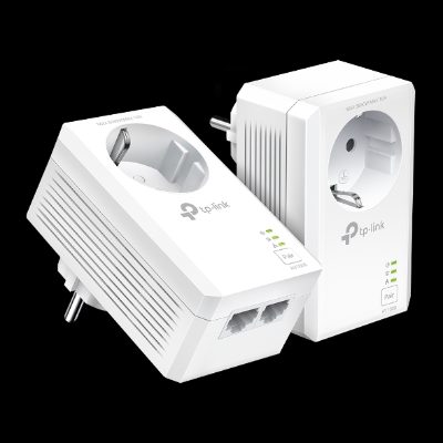 AV1000 2-Port Gigabit Passthrough Powerline Starter Kit, TL-PA7027P KIT, 10/100/1000 Mbit/s, Ethernet LAN (RJ-45) ports 2, No Wi-Fi, Extra socket
