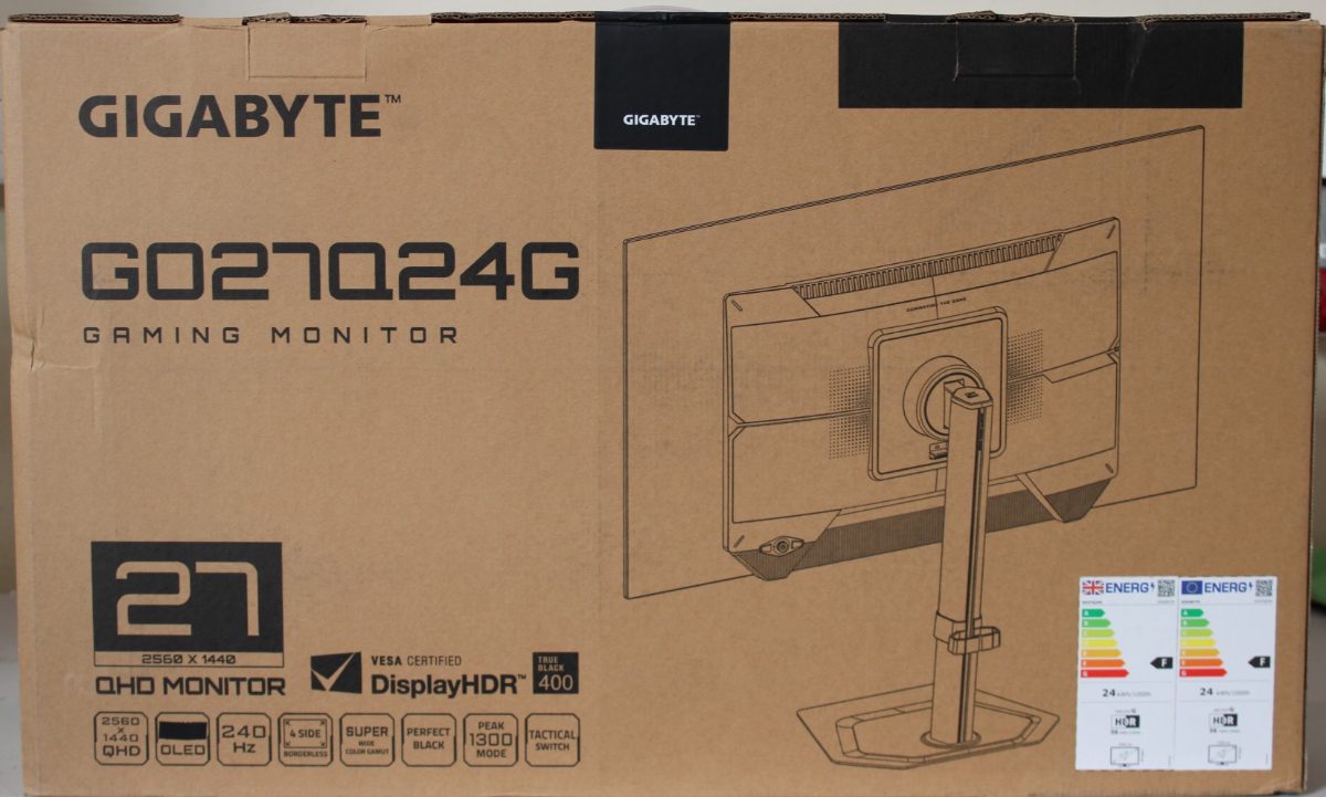 GIGABYTE MONITOR 27" WOLED GO27Q24G, Gigabyte SALE OUT., GO27Q24G, 27 ", WOLED, QHD, 240 Hz, 0.03 ms, 2560 x 1440 pixels, HDMI ports quantity 2, Warranty 36 month(s), DAMAGED PACKAGING, DEMO