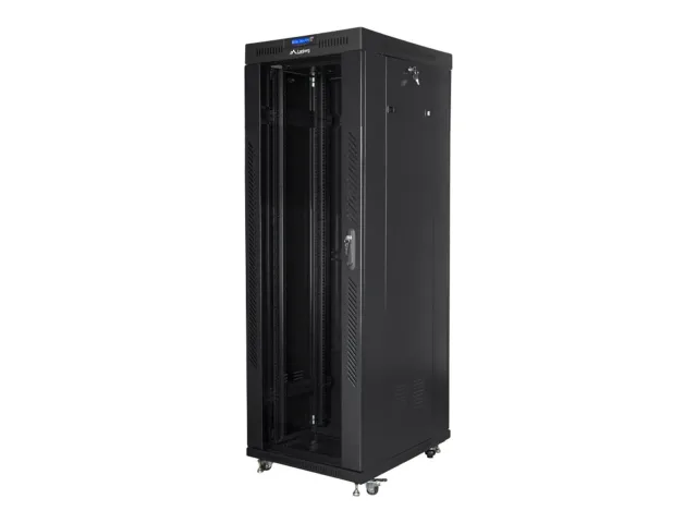 Lanberg | Rack cabinet 19" free-standing 37U/800x1000 (flat pack) with glass door, LCD | FF01-8037-12BL | Black