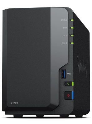 DS223, Up to 2 HDD/SSD Hot-Swap, Realtek, RTD1619B, Processor frequency 1.7 GHz, 2 GB, DDR4