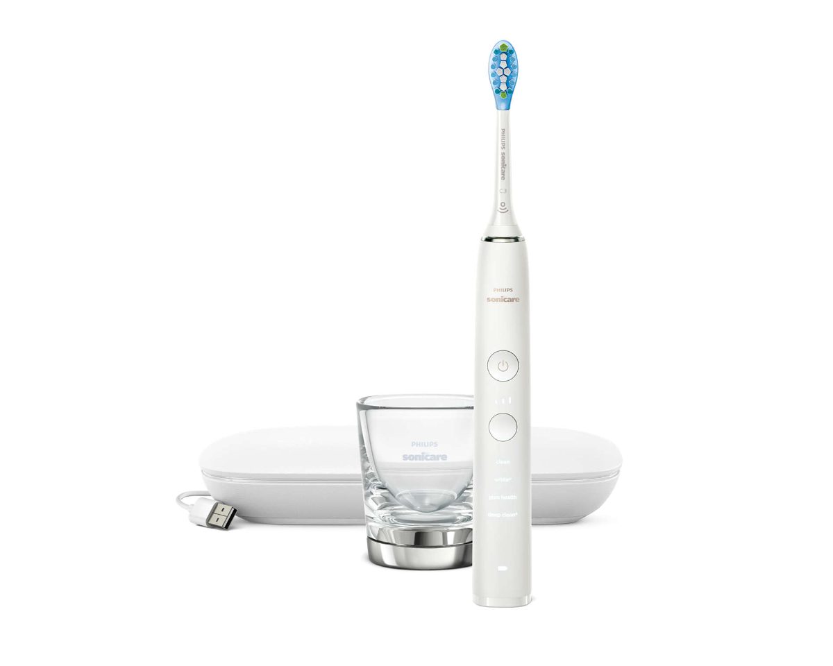 DiamondClean Electric Toothbrush, HX9911/27, Rechargeable, For adults, Number of brush heads included 1, Number of teeth brushing modes 4, Sonic technology, White
