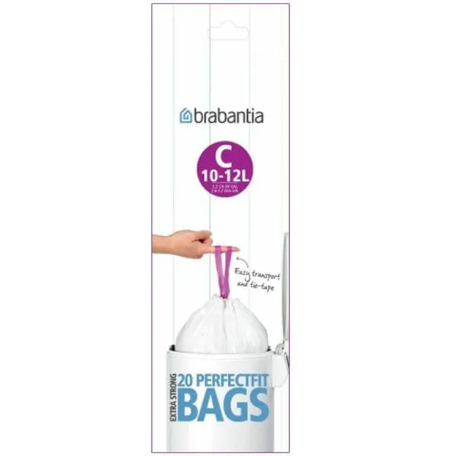 BRABANTIA atkritumu tvertņu maisiņi, 10-12 l, (C) (20 gab)