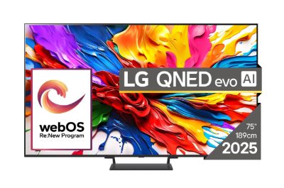 TV Set, LG, 75", 4K/Smart, 3840x2160, Wireless LAN, Bluetooth, webOS, 75QNED93A6A