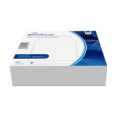 CD MEDIA ACC PAPER SLEEVES/WHITE 100PACK BOX66 MEDIARANGE