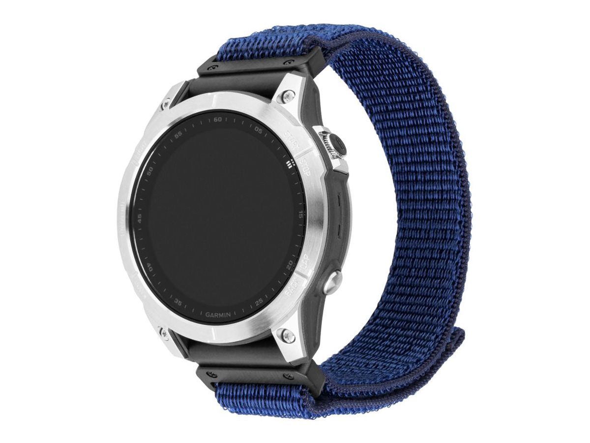 Sporty Strap for Garmin QuickFit 22mm, 160-210 mm, Dark blue, Nylon