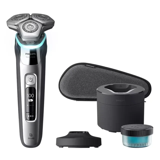 PHILIPS Shaver series 9000 Elektroskuveklis mitrai un sausai skūšanai ar SkinIQ,