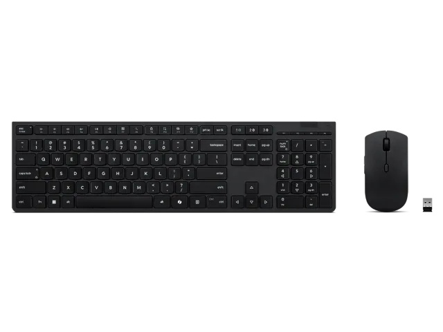Lenovo Professional Wireless Rechargeable Combo Keyboard and Mouse | Keyboard and Mouse Set | Wireless | Mouse included | Bluetooth | Russian/Cyrillic | Rechargeable professional | Grey