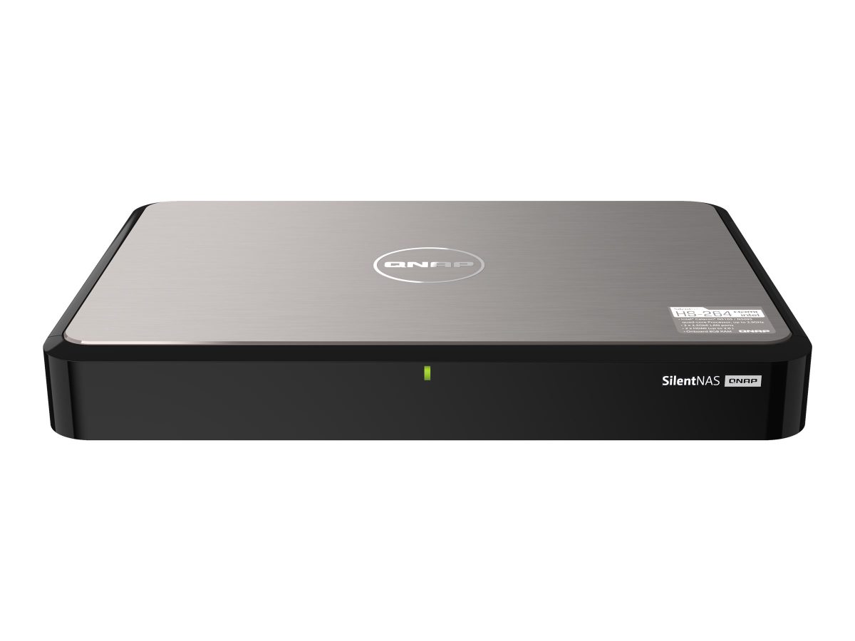 2-Bay SATA fanless home NAS, HS-264, Up to 2 SATA 6Gb/s, 3Gb/s, Intel Celeron, N5105 4-core/4-thread, Processor frequency 2.9 GHz, 8 GB, N/A