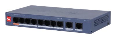 Switch, DAHUA, DH-CS4010-8ET2GT-60, Switch layer L2, 8xRJ-45 ports, RJ-45 Ports Type Fast Ethernet (10/100), 2xGigabit Ethernet (copper) ports quantity, 8xPower over Ethernet (PoE) ports quantity, Total Power over Ethernet (PoE) budget 60 W, CS4010-8ET2GT-60