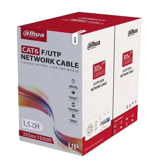 CABLE CAT6 UTP 305M WHITE/PFM923I-6FN-CD-WHITE DAHUA