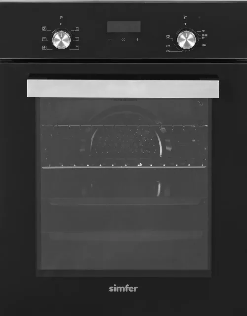 Simfer Oven | 4207DERSP.1 | 47 L | Multifunctional | Manual | Pop-up knobs | Steam function | Height 59.5 cm | Width 45 cm | Black