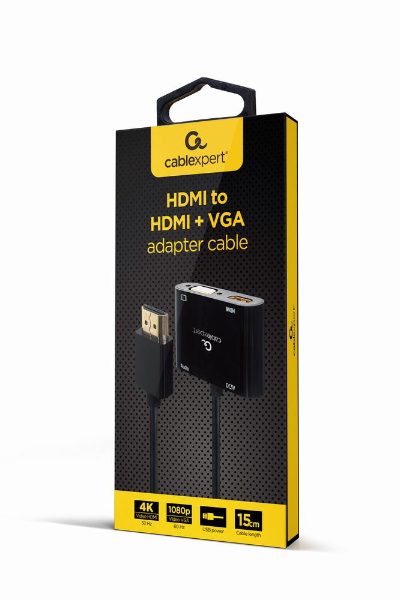 I/O ADAPTER HDMI TO HDMI/VGA/A-HDMIM-HDMIFVGAF-01 GEMBIRD