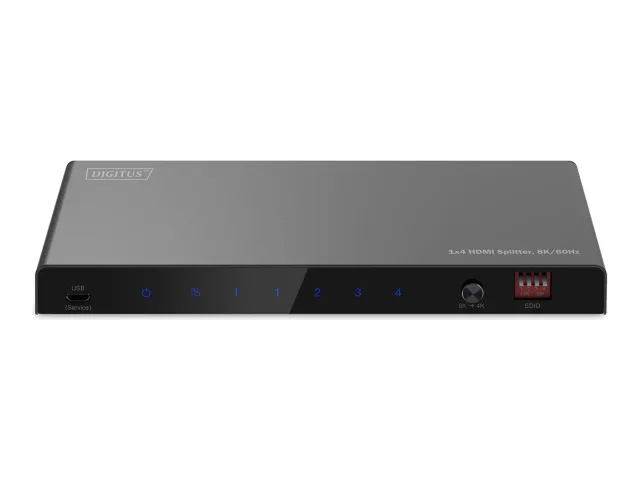 Digitus 8K HDMI Splitter, 1x4 | DS-55340 | Black