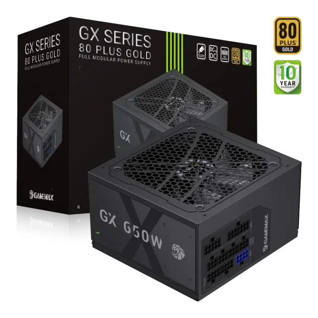 Gamemax PSU | GX 650GF | 650 W | Gold | Full Modular