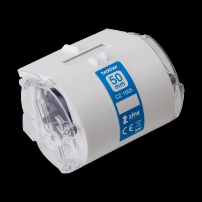 CZ-1005, White, Full colour continuous label roll, 5 m, 5 cm
