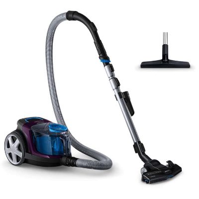 PHILIPS PowerPro Compact bezmaisu putekļsūcējs, 650 W (violets)