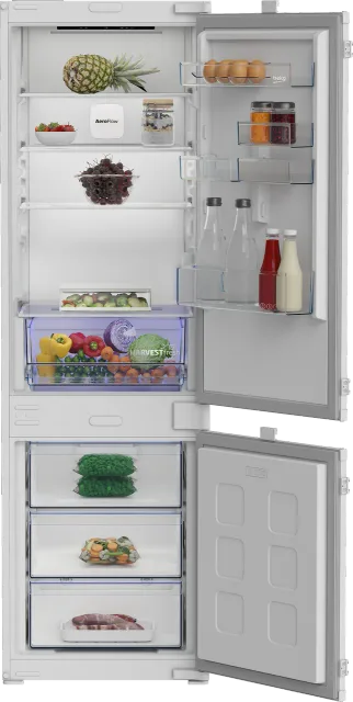BEKO Refrigerator | B3BCNA294HS | Energy efficiency class E | Built-in | Combi | Height 177.5 cm | No Frost system | Fridge net capacity 194 L | Freezer net capacity 76 L | Display | 37 dB | White