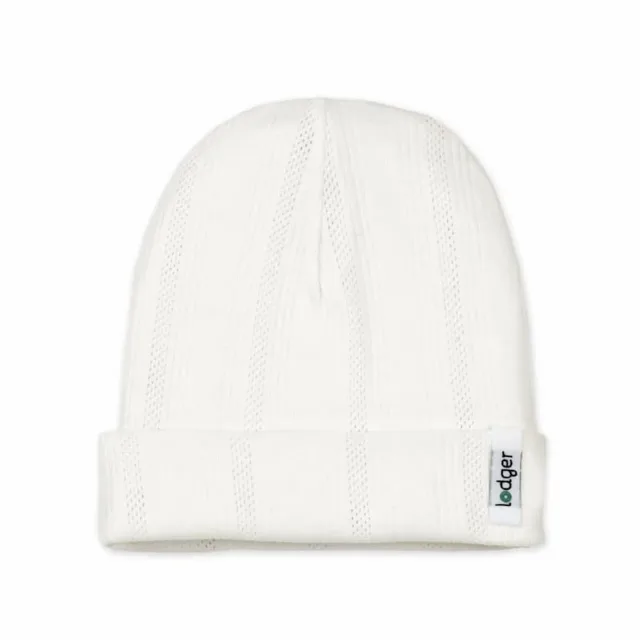 Lodger Beanie Pointelle bērnu cepurīte, Cream, 0-6 mēn.