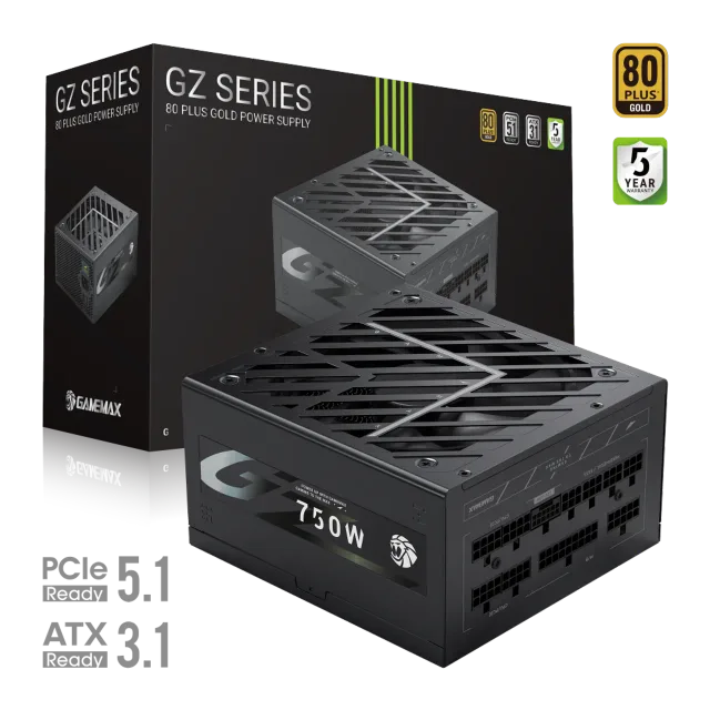 Gamemax PSU | GZ 750G | 750 W | Gold | Full Modular