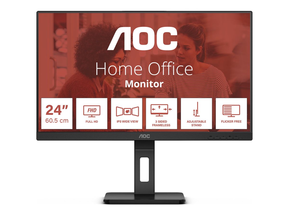 24E3QAF, 23.8 ", IPS, FHD, 16:9, 75 Hz, 4 ms, 1920 x 1080 pixels, 300 cd/m², HDMI ports quantity 1, Black