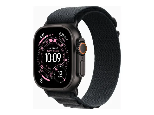 Apple Watch Ultra 3 GPS + Cellular 49mm Black Titanium Case with Black Alpine Loop - Medium | Apple