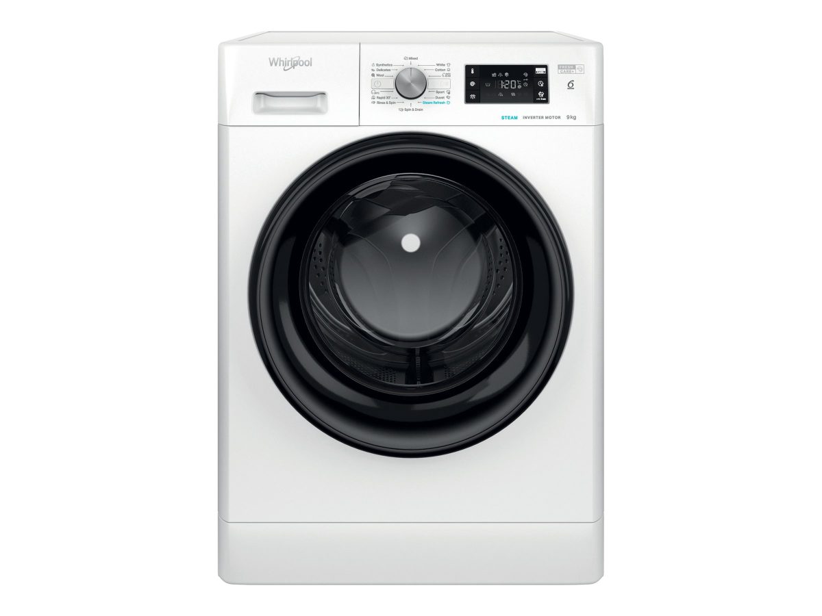 Washing machine, FFB 9479 BV EE, Energy efficiency class A, Front loading, Washing capacity 9 kg, 1400 RPM, Depth 63 cm, Width 59.5 cm, Digital, Steam function, White