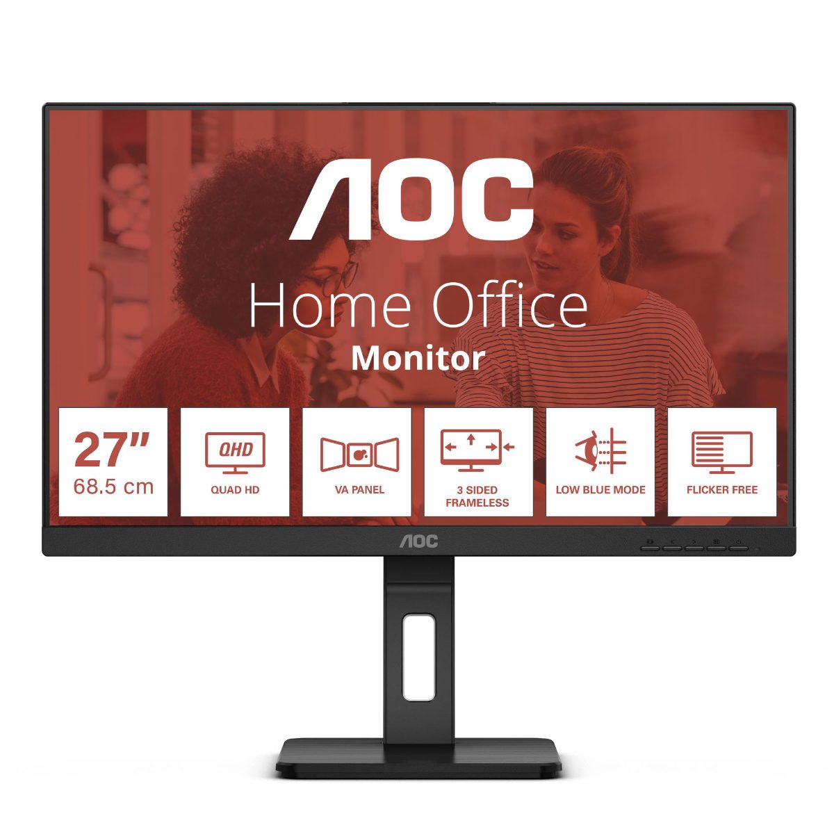 Monitor, Q27E3UMF, 27 ", VA, QHD, 16:9, 75 Hz, 2560 x 1440, 300 cd/m², HDMI ports quantity 1, Black