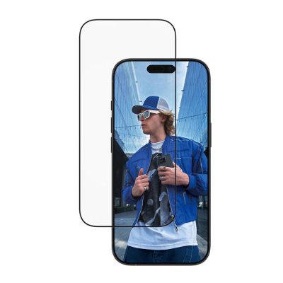 PanzerGlass Screen protector, Apple, iPhone 16 Pro/iPhone 17, Glass, Transparent, Ultra-Wide Fit w. EasyAligner