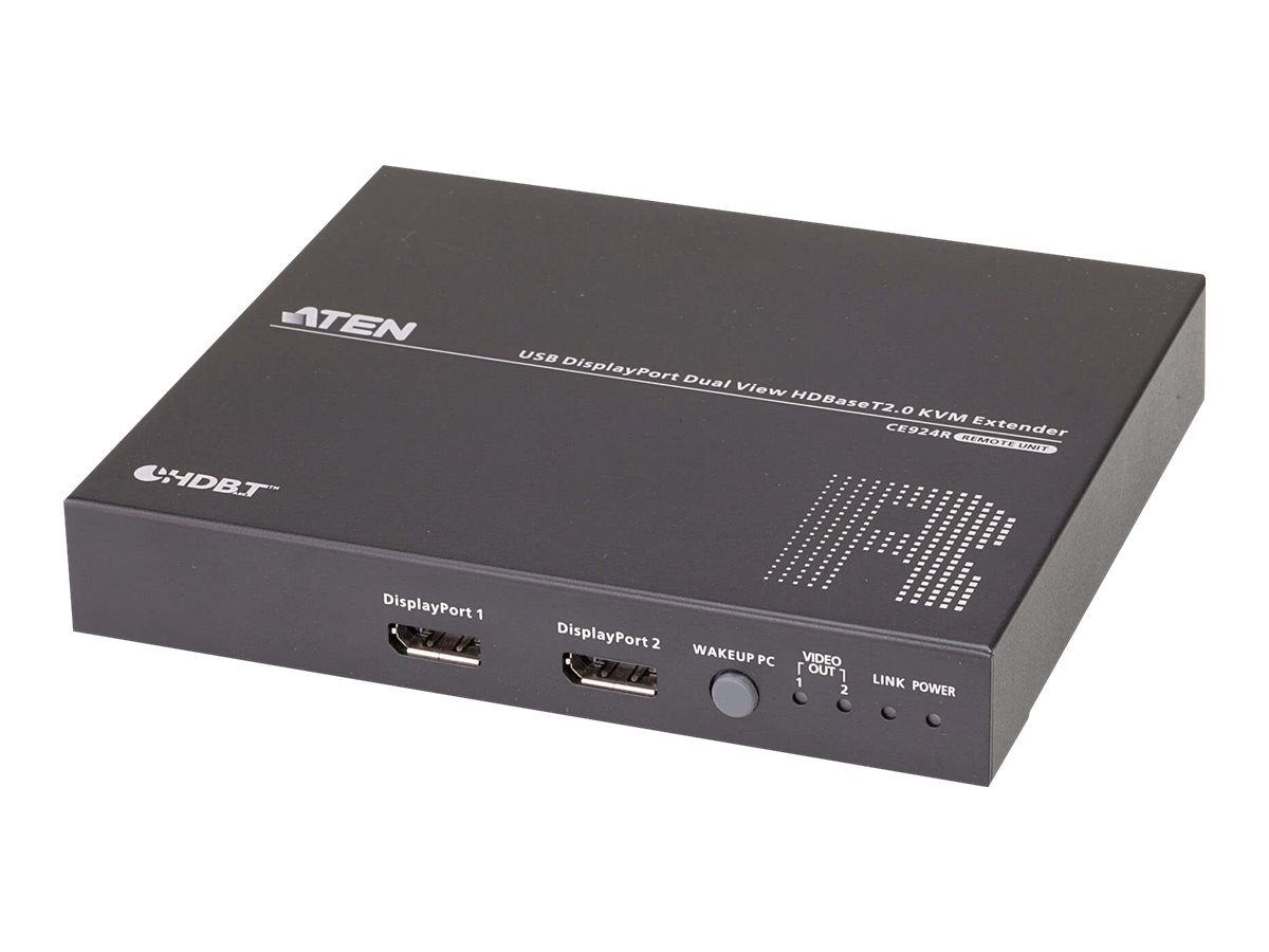 Aten CE924 USB DisplayPort Dual View HDBaseT 2.0 KVM Extender, 4K@100m for Single View, Aten, USB DisplayPort Dual View HDBaseT 2.0 KVM Extender, 4K@100m for Single View, CE924-AT-G