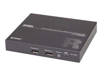 Aten CE924 USB DisplayPort Dual View HDBaseT 2.0 KVM Extender, 4K@100m for Single View, Aten, USB DisplayPort Dual View HDBaseT 2.0 KVM Extender, 4K@100m for Single View, CE924-AT-G