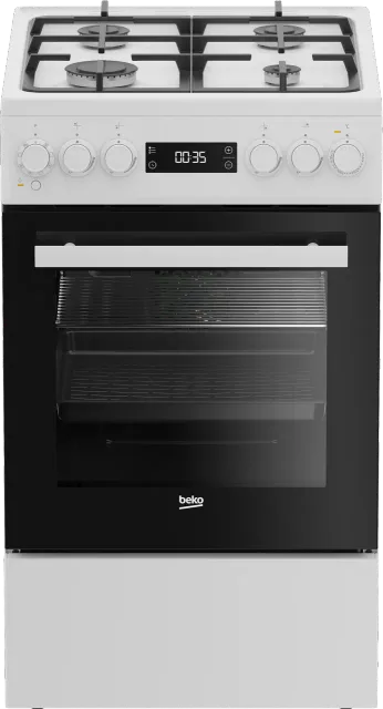 BEKO Cooker | FSM51339DWDS | Hob type Gas | Oven type Electric | White | Width 50 cm | Grilling | LED | Depth 60 cm | 60 L