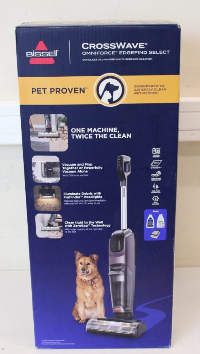 Bissell All-in One Multi-Surface Cleaner, CrossWave OmniForce EdgeFind Select, Cordless operating, Washing function, 25.9 V, Operating time (max) 45 min, Black/Silver, Warranty 24 month(s)