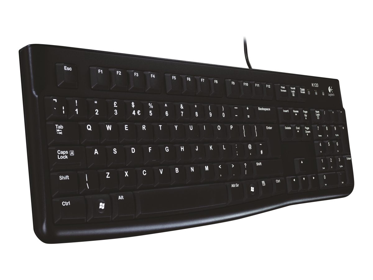 K120, Standard, Wired, EN/LT, Black, • Keyboard• User documentation