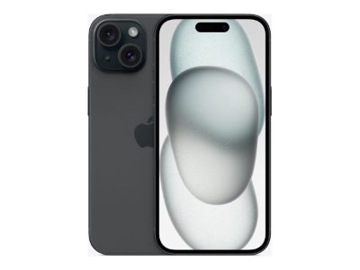 iPhone 15, Black, 6.1 ", Super Retina XDR, 2556 x 1179 pixels, A16 Bionic, Internal RAM 6 GB, 128 GB, Dual SIM, 4G, Main camera resolution 48+12 MP, Secondary camera resolution 12 MP, iOS, 17