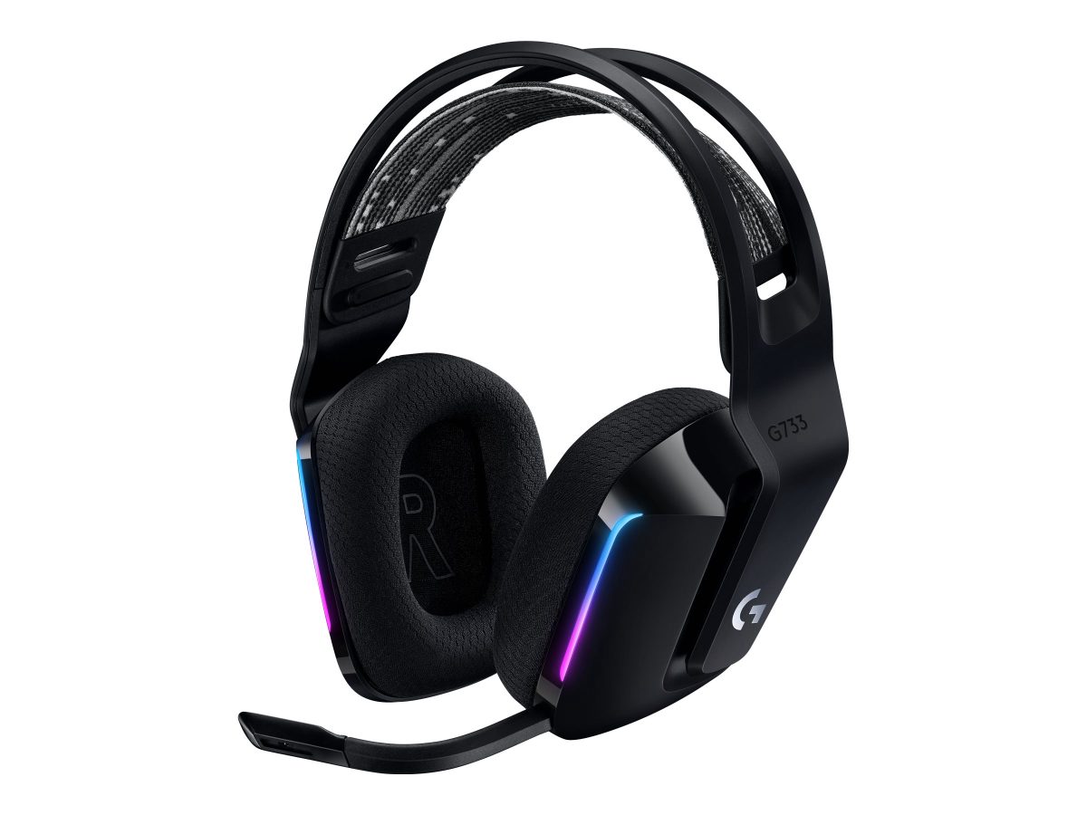 Gaming Headset, G G733, Wireless, Over-Ear, Black, Noise canceling