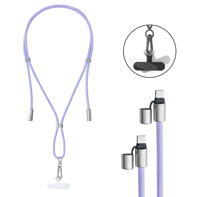 CABLE USB-C TO USB-C 1.65M/LANYARD PURPLE 7991003 INTENSO