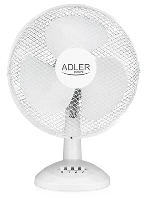 Adler | AD 7304 | Desk Fan | White | Diameter 40 cm | Number of speeds 3 | Oscillation | 45 W