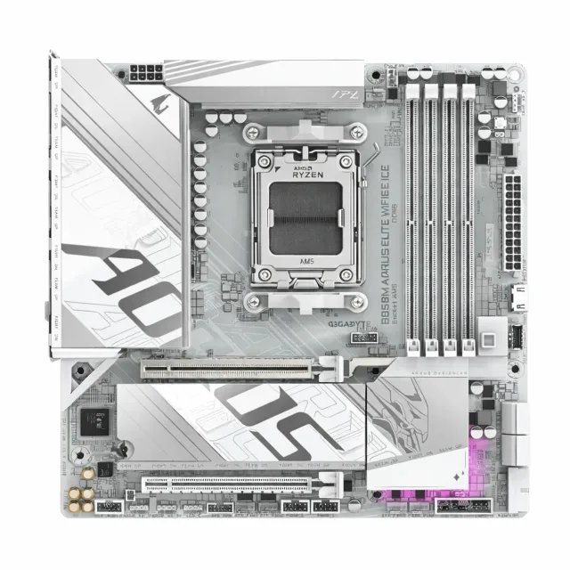 Gigabyte B850M A ELT WF6E | Processor family AMD | Processor socket AM5 | DDR5 | Supported hard disk drive interfaces SATA, M.2 | Number of SATA connectors 4