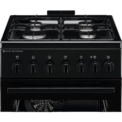 Electrolux 600.sērijas gāzes plīts ar elektrisko cepeškrāsni, melna, 50cm