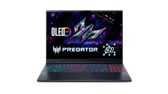 Acer | Predator Helios Neo 16S AI PHN16S-71-7556 | Abyssal Black | 16 " | OLED | WQXGA | 2560 x 1600 pixels | Intel Core Ultra 7 | 255HX | 16 GB | DDR5 | Solid-state drive capacity 1000 GB | NVIDIA GeForce RTX 5060 | GDDR7 | 8 GB | Windows 11 Home | 802.11ax | Bluetooth version 5.3 | Keyboard language US international | Keyboard backlit | Warranty 24 month(s)