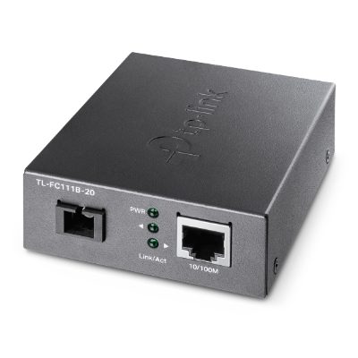 10/100 Mbps WDM Media Converter, TL-FC111B-20, 1 x SC Fiber Port, 10/100 Mbps RJ45 Port