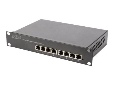 8-port Gigabit Ethernet Switch, DN-80114, Unmanaged, Rackmountable, Power supply type Internal