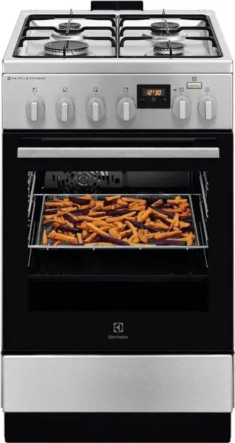 Electrolux gāzes plīts ar elektrisko cepeškrāsni SteamBake, nerūsoša tērauda, 50cm