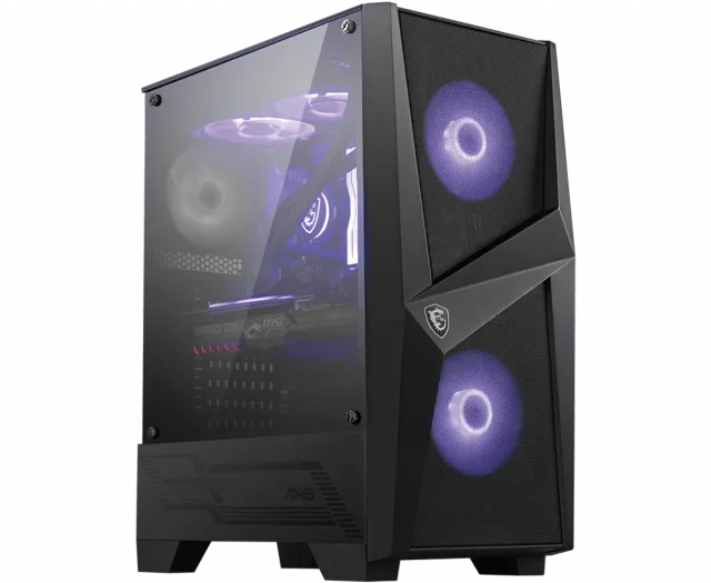 MSI MAG FORGE 100M PC Case, Mid-Tower, USB 3.2, Black | MSI | MAG FORGE 100M | Black | ATX