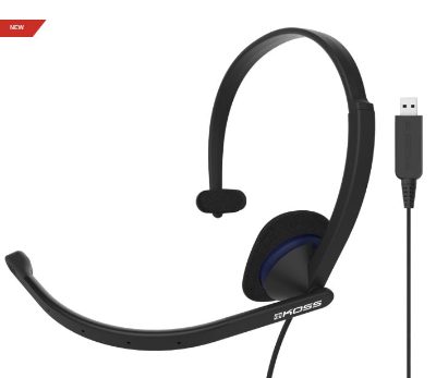 Headphones, CS195 USB, Wired, On-Ear, Microphone, Black