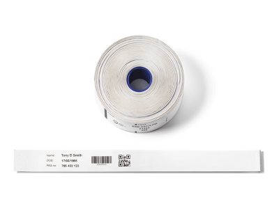 Brother BWE-AB279-PW Direct Thermal Wristbands (200 pcs per roll), pack of 5, Brother